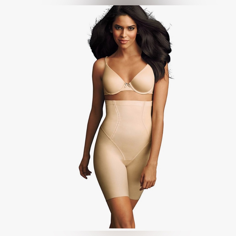 Maidenform Women's Power Slimmer Hi-Waist Thigh Slimmer, Latte Lift